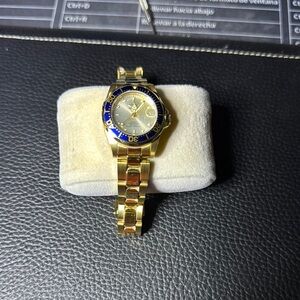 Invicta Women's Gold and Blue Watch